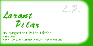 lorant pilar business card