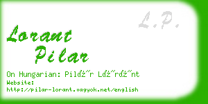 lorant pilar business card